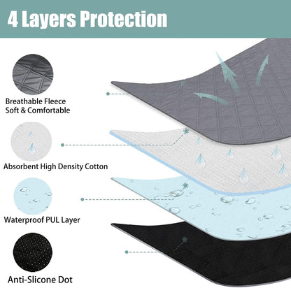 47' Hexagon Washable Guinea Pig Playpen Mat Leakproof Anti-Slip
