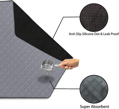 47' Hexagon Washable Guinea Pig Playpen Mat Leakproof Anti-Slip