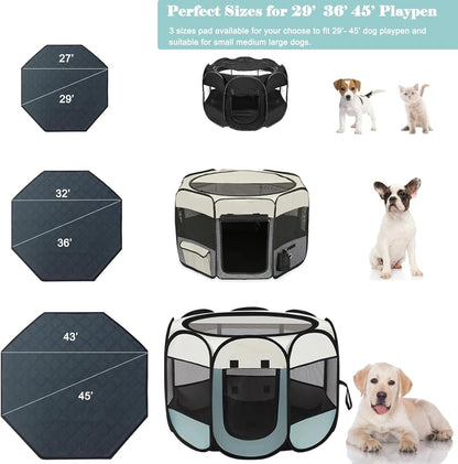 47' Hexagon Washable Guinea Pig Playpen Mat Leakproof Anti-Slip