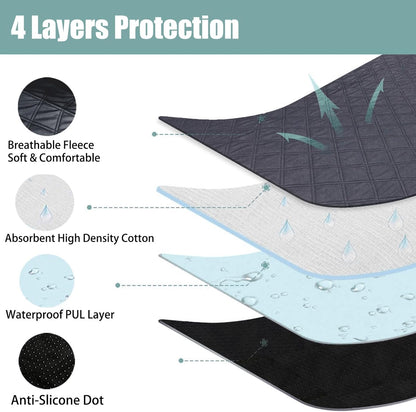 47' Hexagon Washable Guinea Pig Playpen Mat Leakproof Anti-Slip