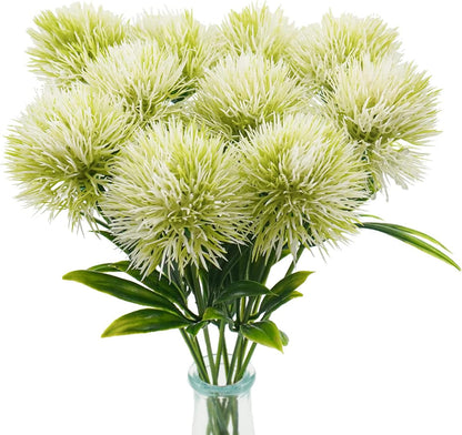 Dandelion Artificial Flowers, Artificial Flowers for Decoration Fake Plants Bouquet Plastic Flowers for Home Decoration Wedding Decor Flower Arrangment Green
