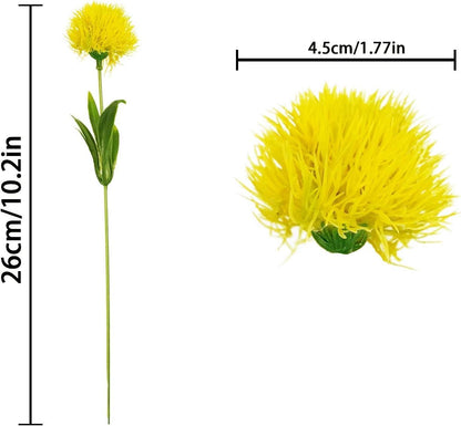 Dandelion Artificial Flowers, Artificial Flowers for Decoration Fake Plants Bouquet Plastic Flowers for Home Decoration Wedding Decor Flower Arrangment Green