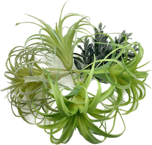POANTA 5 Pack Assorted Artificial Succulents Air Plants Set Unpotted Realistic Greenery Plants Home Garden Decoration