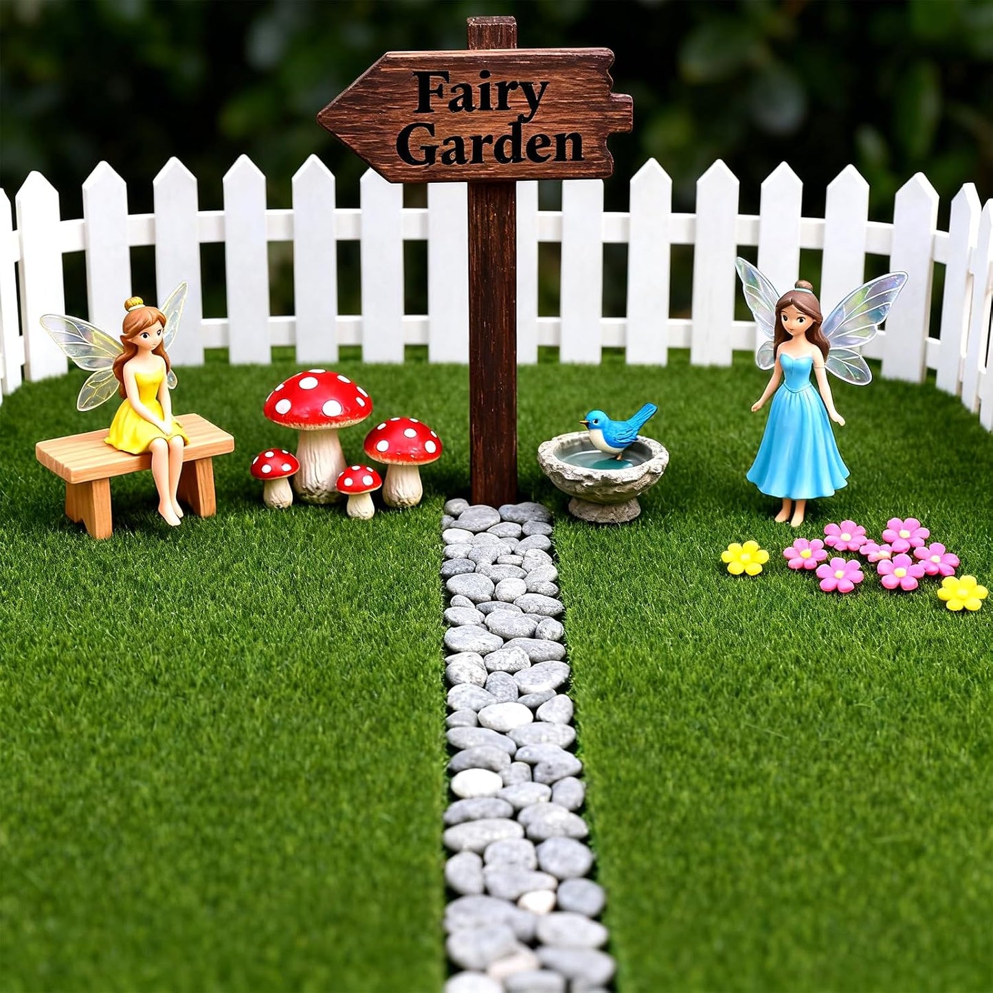 4Pcs 6x6 Inch Fake Grass for Crafts, Miniature Artificial Grass | Premium, Realistic, Soft, Easy to Cut & Shape, Small Artificial Turf for Mini Fairy Garden, Diorama
