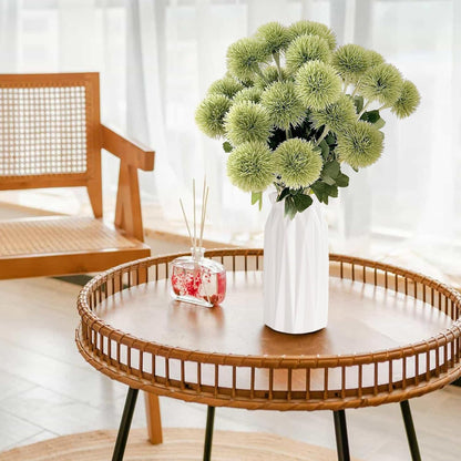 18 PCS Artificial Dandelion Flowers with Stems, 15 Inch Plastic Fake Flower Plants Look Real Decorative Floral Bouquet for Baby Shower Party Wedding Arrangements DIY, White