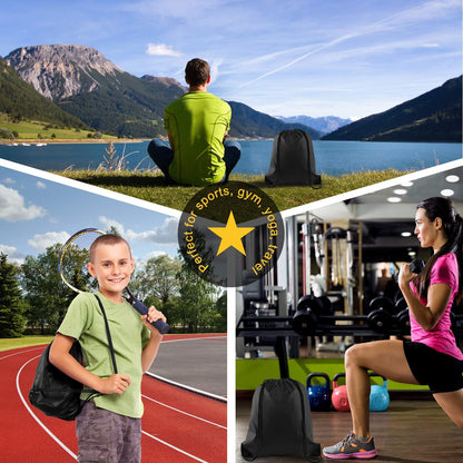 25Pcs Yellow Drawstring Bags - String Backpacks for Gym, Sport, Traveling