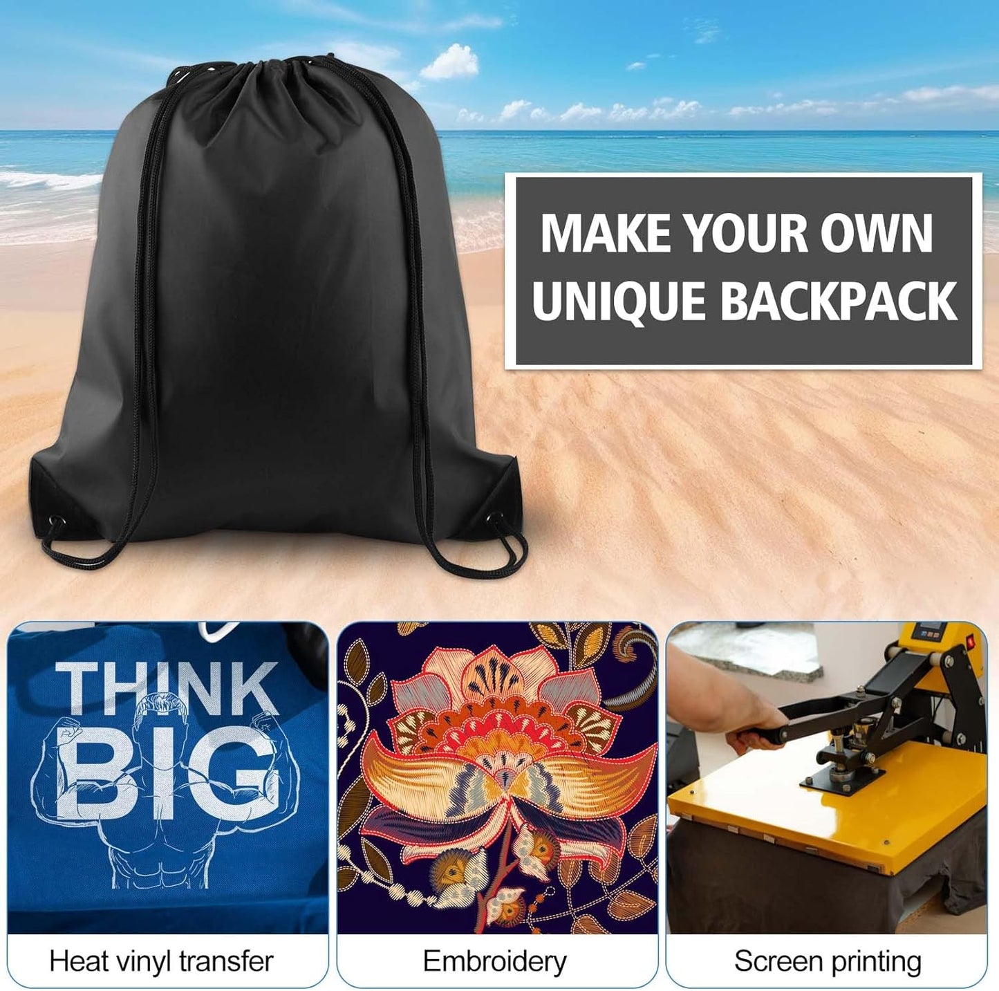 25Pcs Yellow Drawstring Bags - String Backpacks for Gym, Sport, Traveling