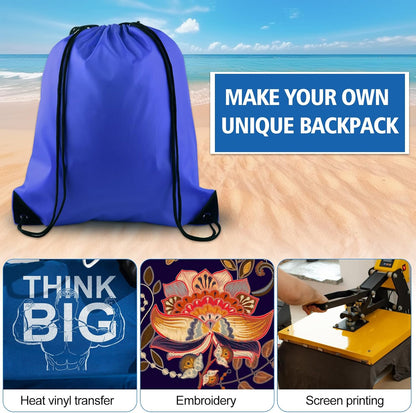 25Pcs Yellow Drawstring Bags - String Backpacks for Gym, Sport, Traveling