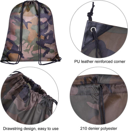 25Pcs Yellow Drawstring Bags - String Backpacks for Gym, Sport, Traveling
