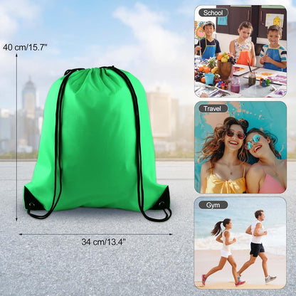 25Pcs Yellow Drawstring Bags - String Backpacks for Gym, Sport, Traveling