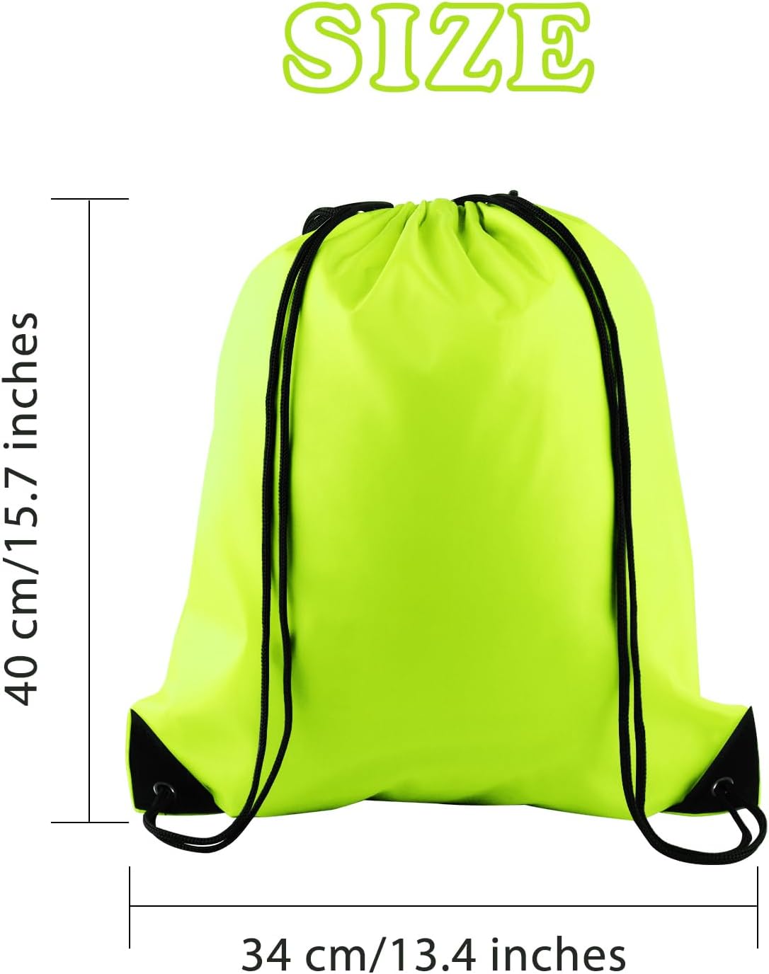 25Pcs Yellow Drawstring Bags - String Backpacks for Gym, Sport, Traveling