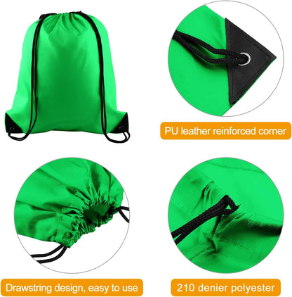 25Pcs Yellow Drawstring Bags - String Backpacks for Gym, Sport, Traveling