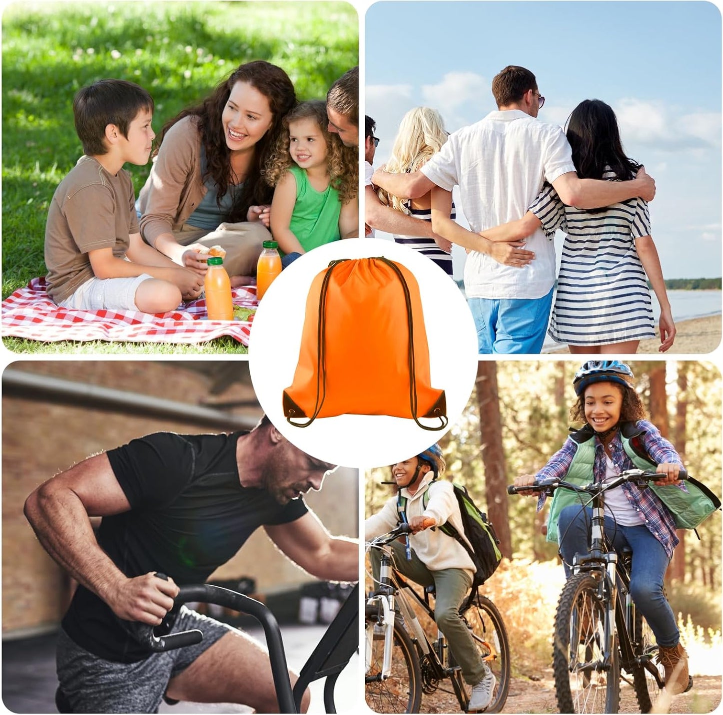 25Pcs Yellow Drawstring Bags - String Backpacks for Gym, Sport, Traveling