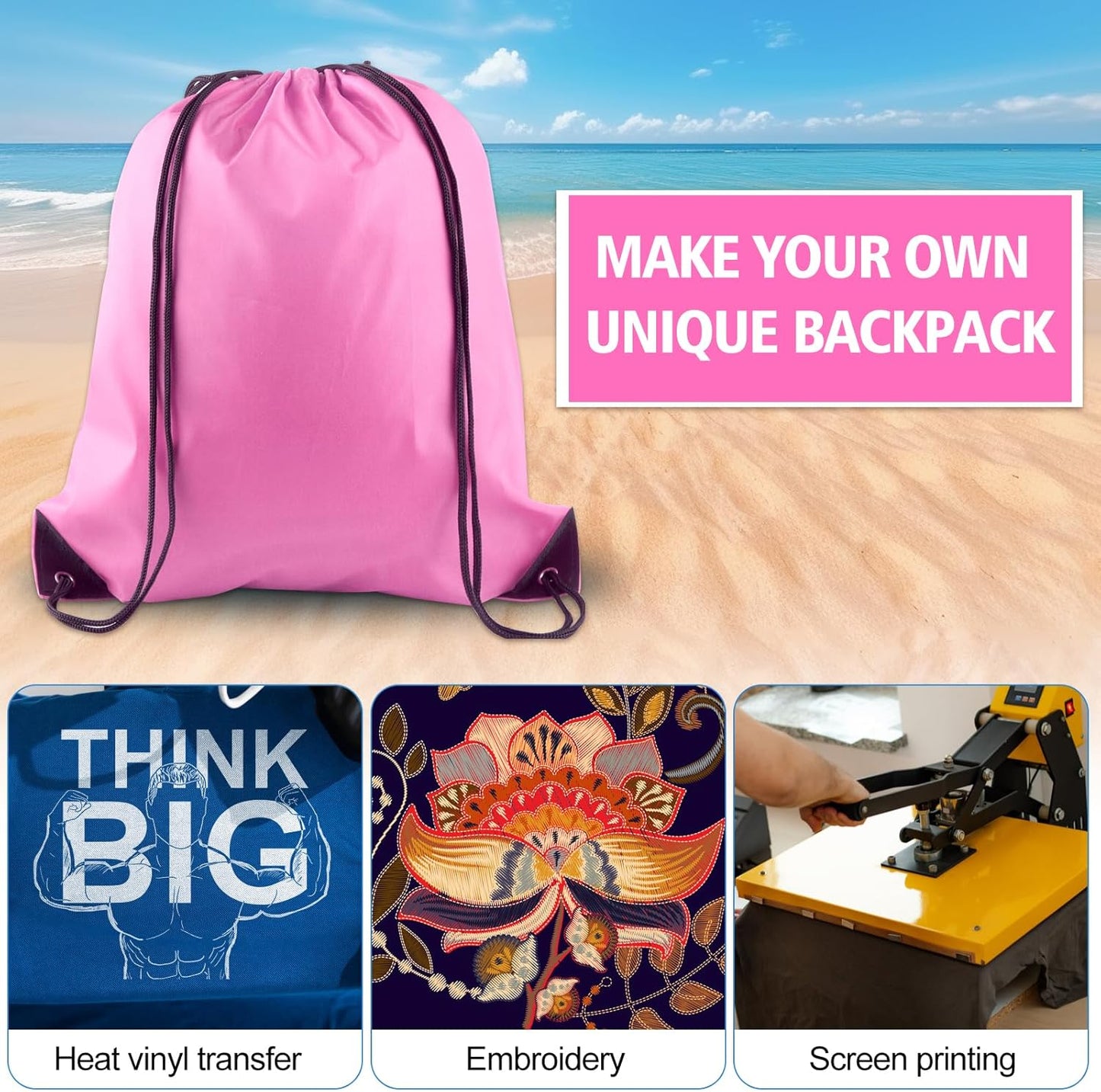 25Pcs Yellow Drawstring Bags - String Backpacks for Gym, Sport, Traveling