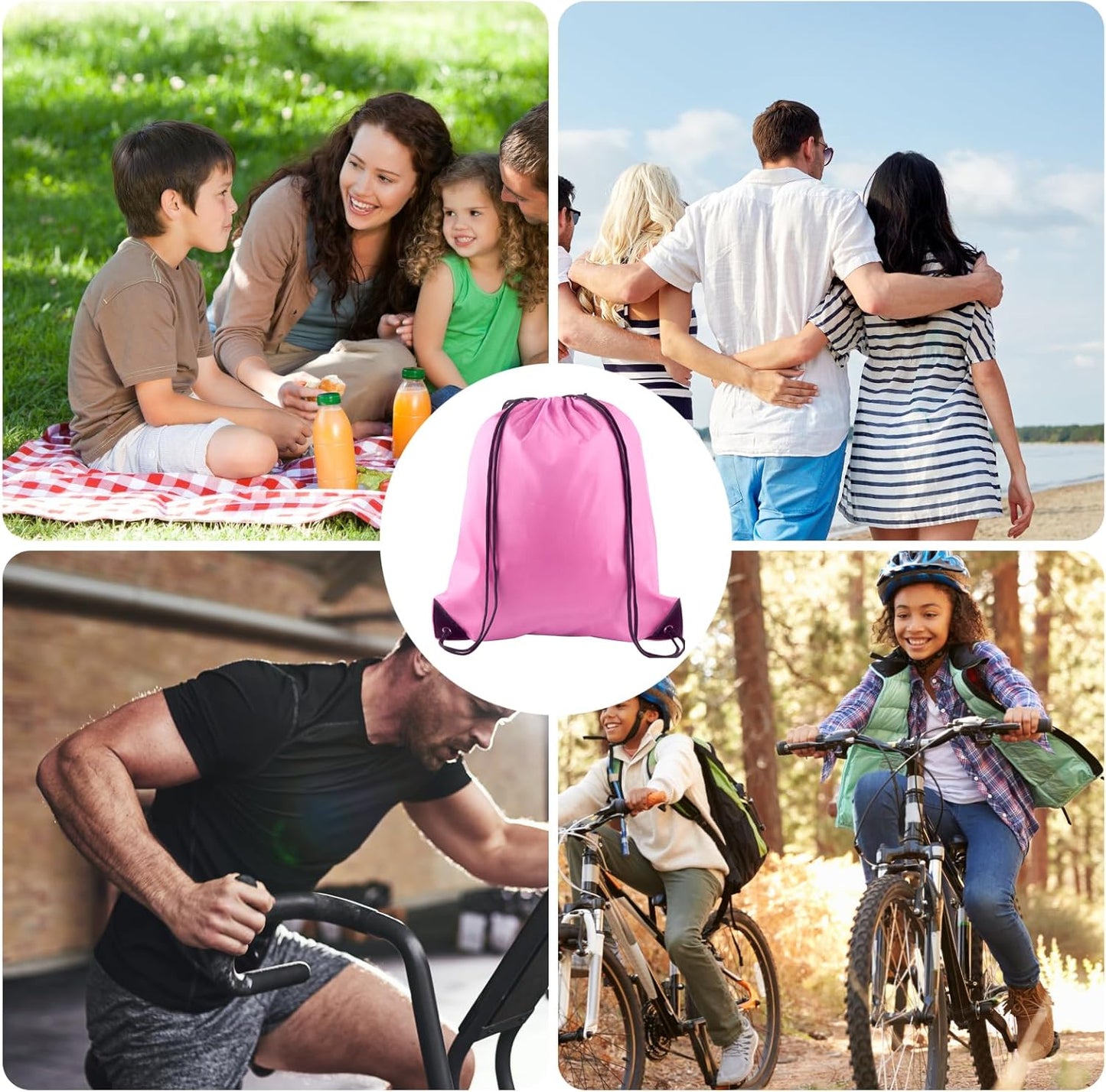 25Pcs Yellow Drawstring Bags - String Backpacks for Gym, Sport, Traveling