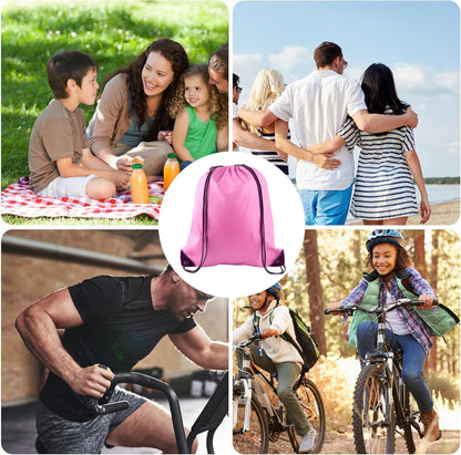 25Pcs Yellow Drawstring Bags - String Backpacks for Gym, Sport, Traveling
