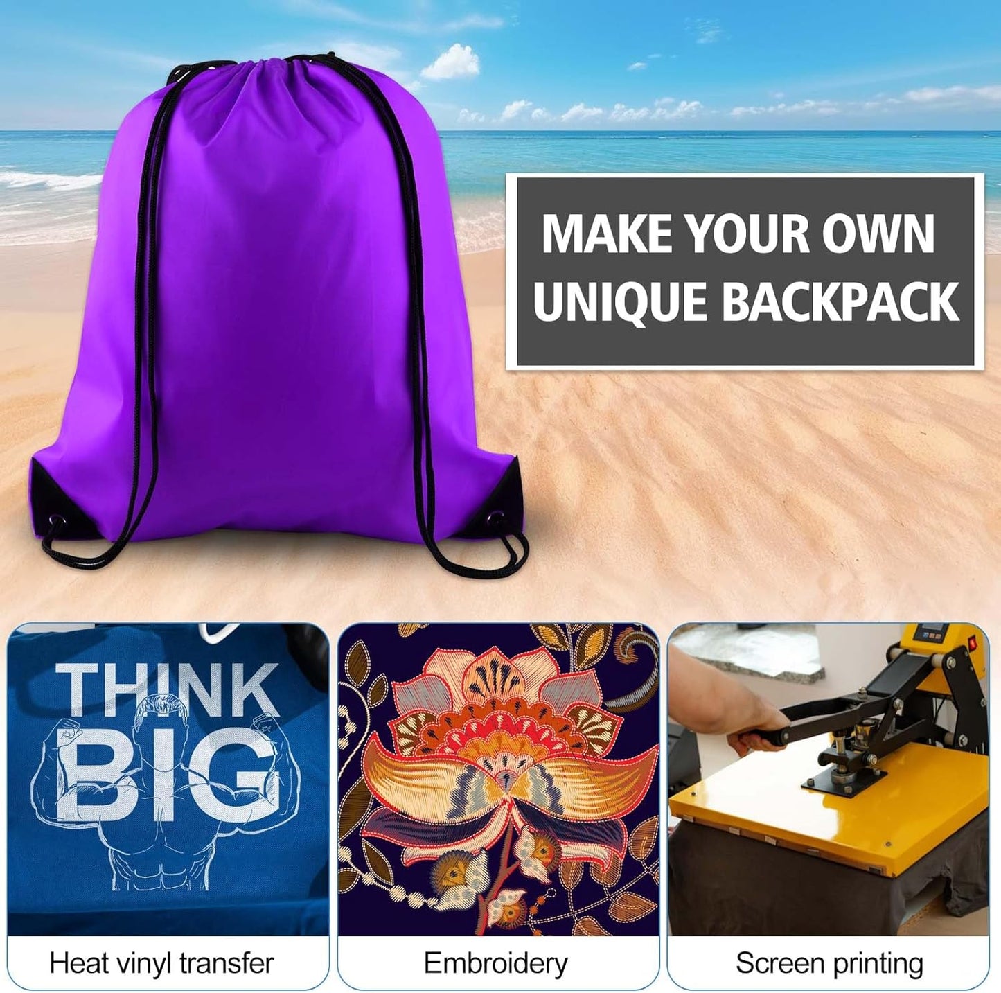 25Pcs Yellow Drawstring Bags - String Backpacks for Gym, Sport, Traveling
