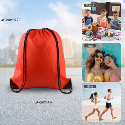 25Pcs Yellow Drawstring Bags - String Backpacks for Gym, Sport, Traveling