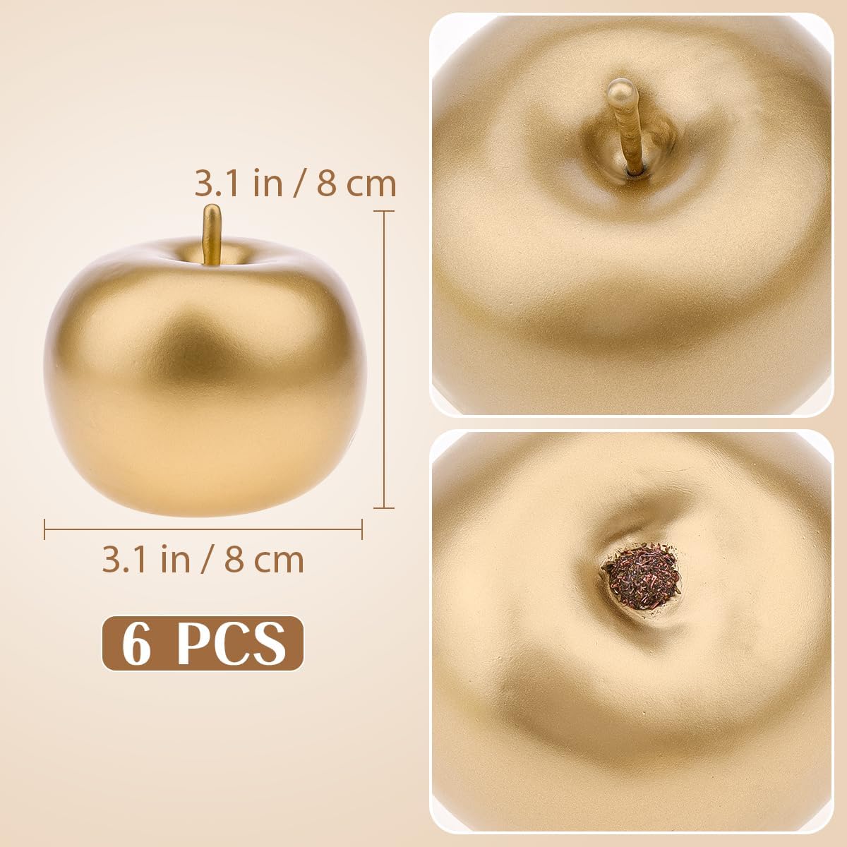 6pcs Artificial Peach Decoration Fake Nectarine Fruit Display Faux Lifelike Fruits Ornament Home Party Kitchen Christmas