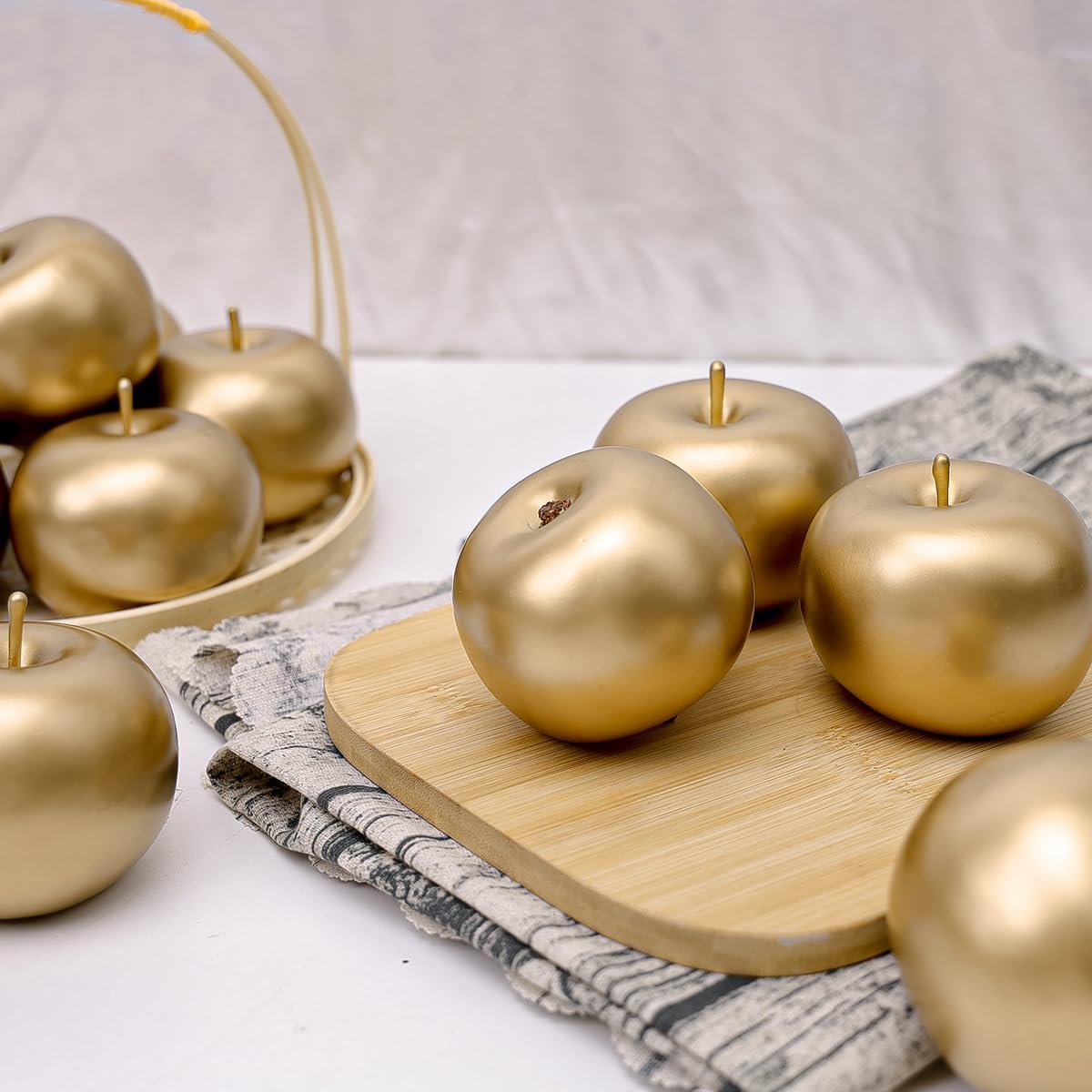 6pcs Artificial Peach Decoration Fake Nectarine Fruit Display Faux Lifelike Fruits Ornament Home Party Kitchen Christmas