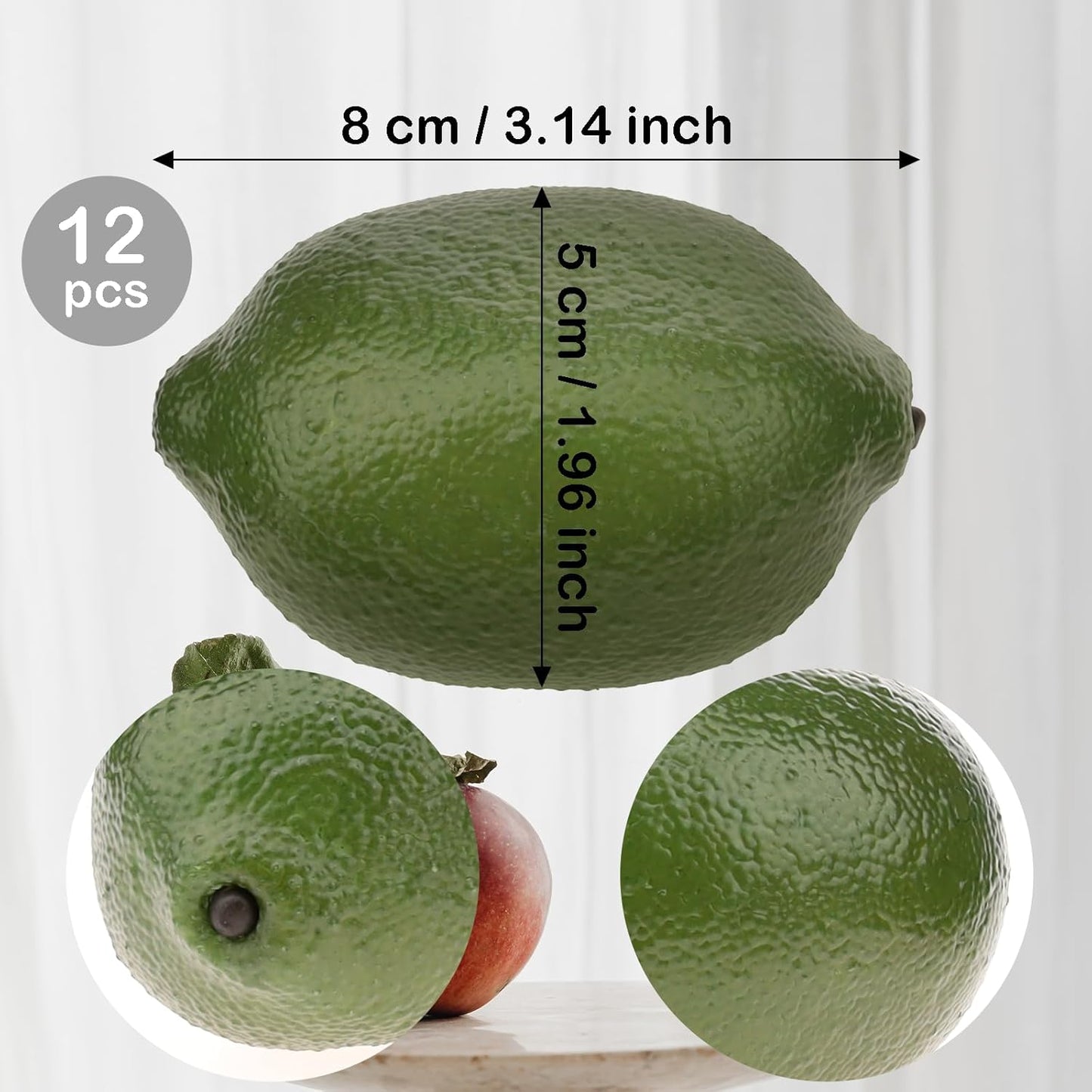 6pcs Artificial Peach Decoration Fake Nectarine Fruit Display Faux Lifelike Fruits Ornament Home Party Kitchen Christmas
