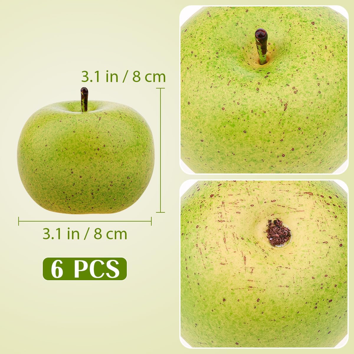 6pcs Artificial Peach Decoration Fake Nectarine Fruit Display Faux Lifelike Fruits Ornament Home Party Kitchen Christmas