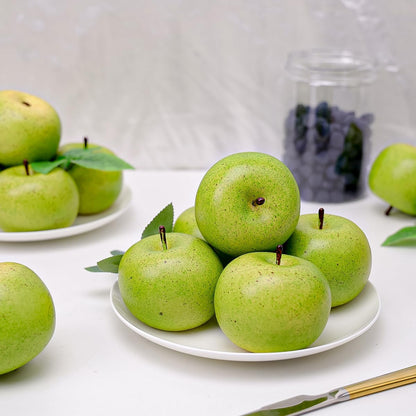6pcs Artificial Peach Decoration Fake Nectarine Fruit Display Faux Lifelike Fruits Ornament Home Party Kitchen Christmas