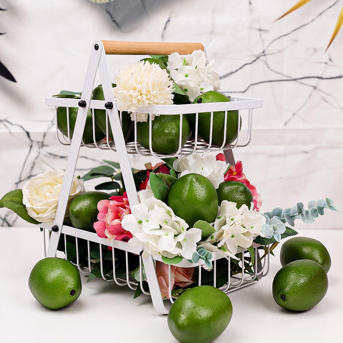 6pcs Artificial Peach Decoration Fake Nectarine Fruit Display Faux Lifelike Fruits Ornament Home Party Kitchen Christmas