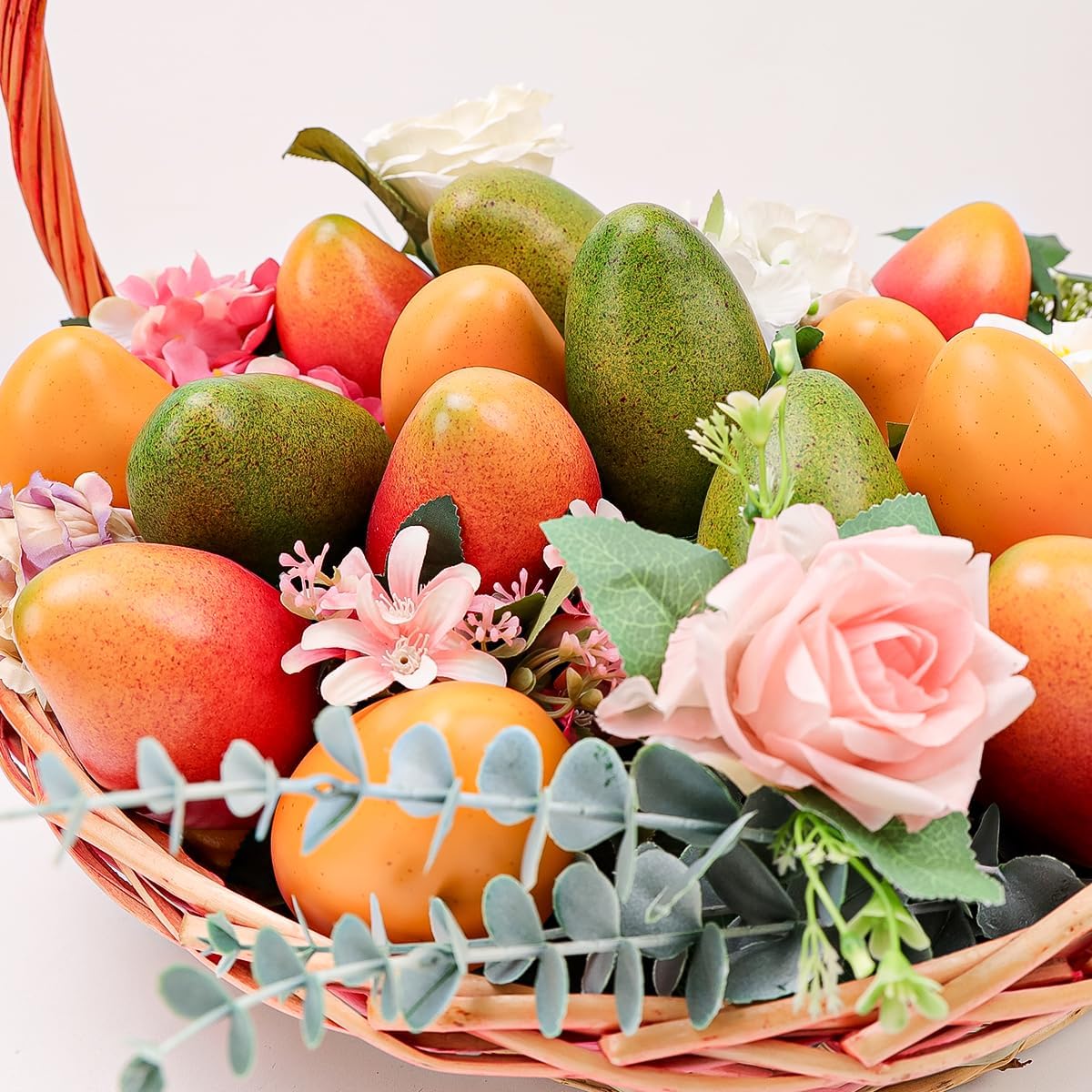 6pcs Artificial Peach Decoration Fake Nectarine Fruit Display Faux Lifelike Fruits Ornament Home Party Kitchen Christmas