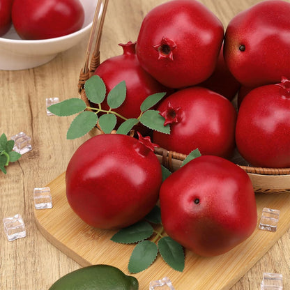 6pcs Artificial Peach Decoration Fake Nectarine Fruit Display Faux Lifelike Fruits Ornament Home Party Kitchen Christmas