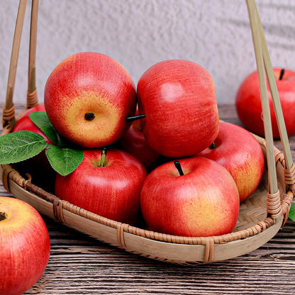 6pcs Artificial Peach Decoration Fake Nectarine Fruit Display Faux Lifelike Fruits Ornament Home Party Kitchen Christmas