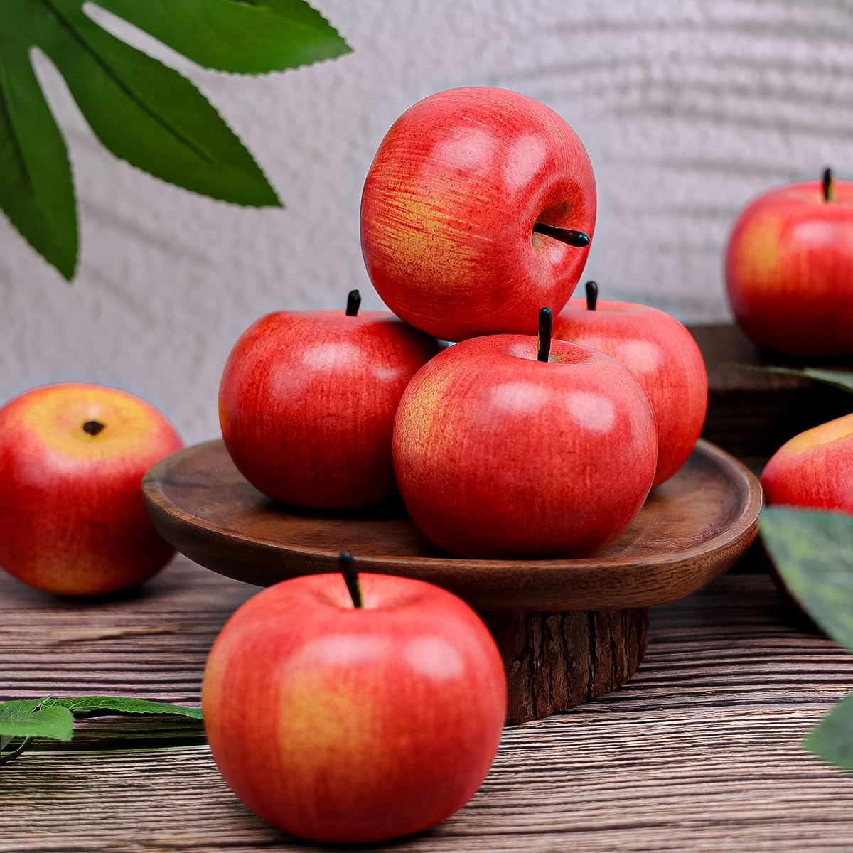 6pcs Artificial Peach Decoration Fake Nectarine Fruit Display Faux Lifelike Fruits Ornament Home Party Kitchen Christmas