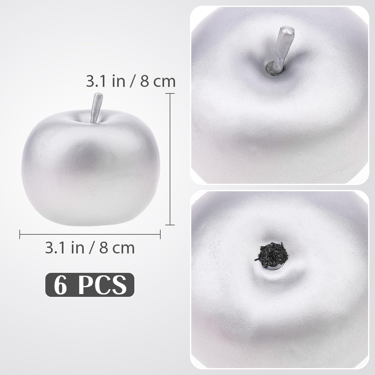 6pcs Artificial Peach Decoration Fake Nectarine Fruit Display Faux Lifelike Fruits Ornament Home Party Kitchen Christmas