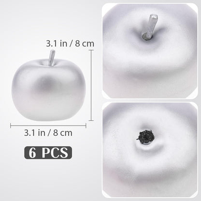 6pcs Artificial Peach Decoration Fake Nectarine Fruit Display Faux Lifelike Fruits Ornament Home Party Kitchen Christmas