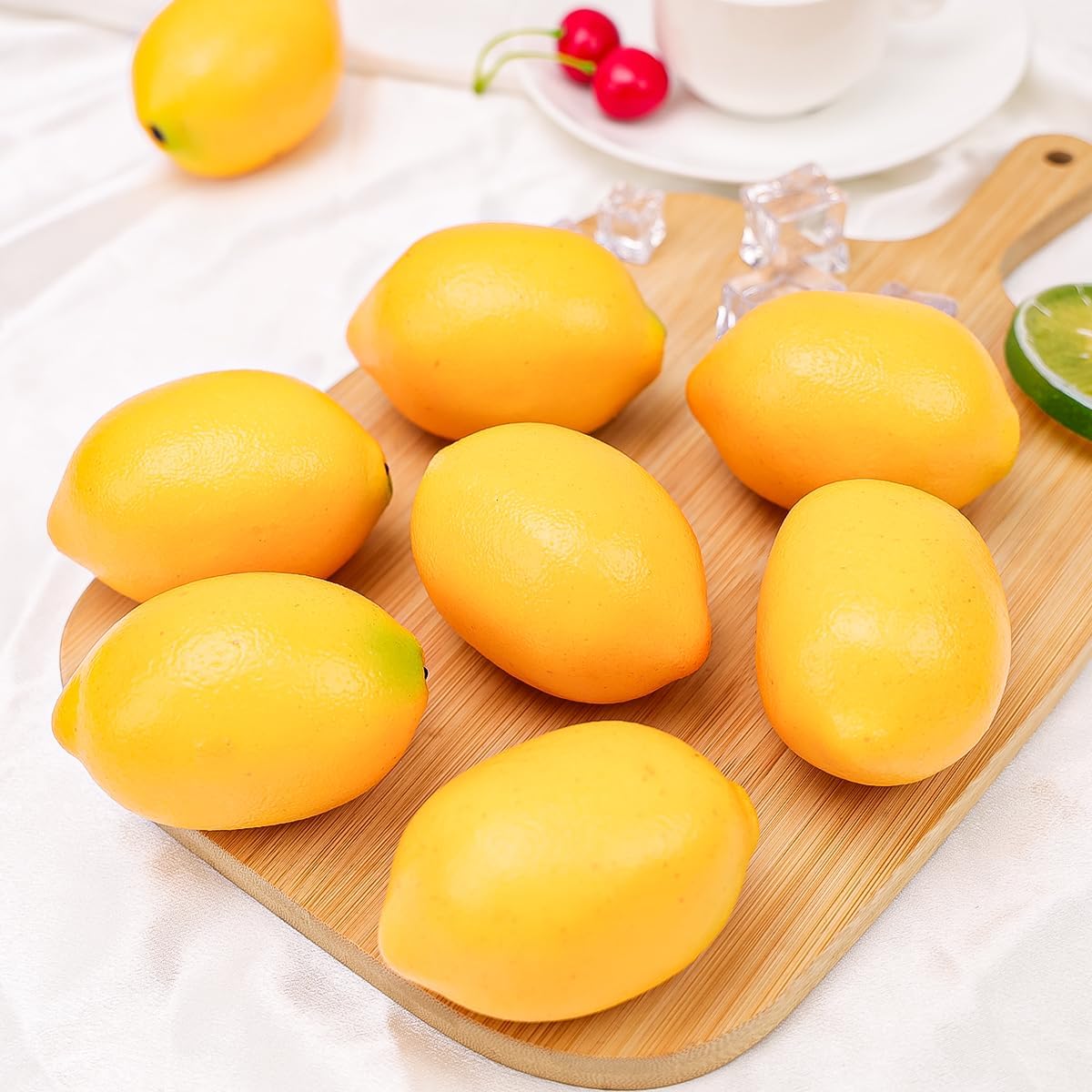 6pcs Artificial Peach Decoration Fake Nectarine Fruit Display Faux Lifelike Fruits Ornament Home Party Kitchen Christmas