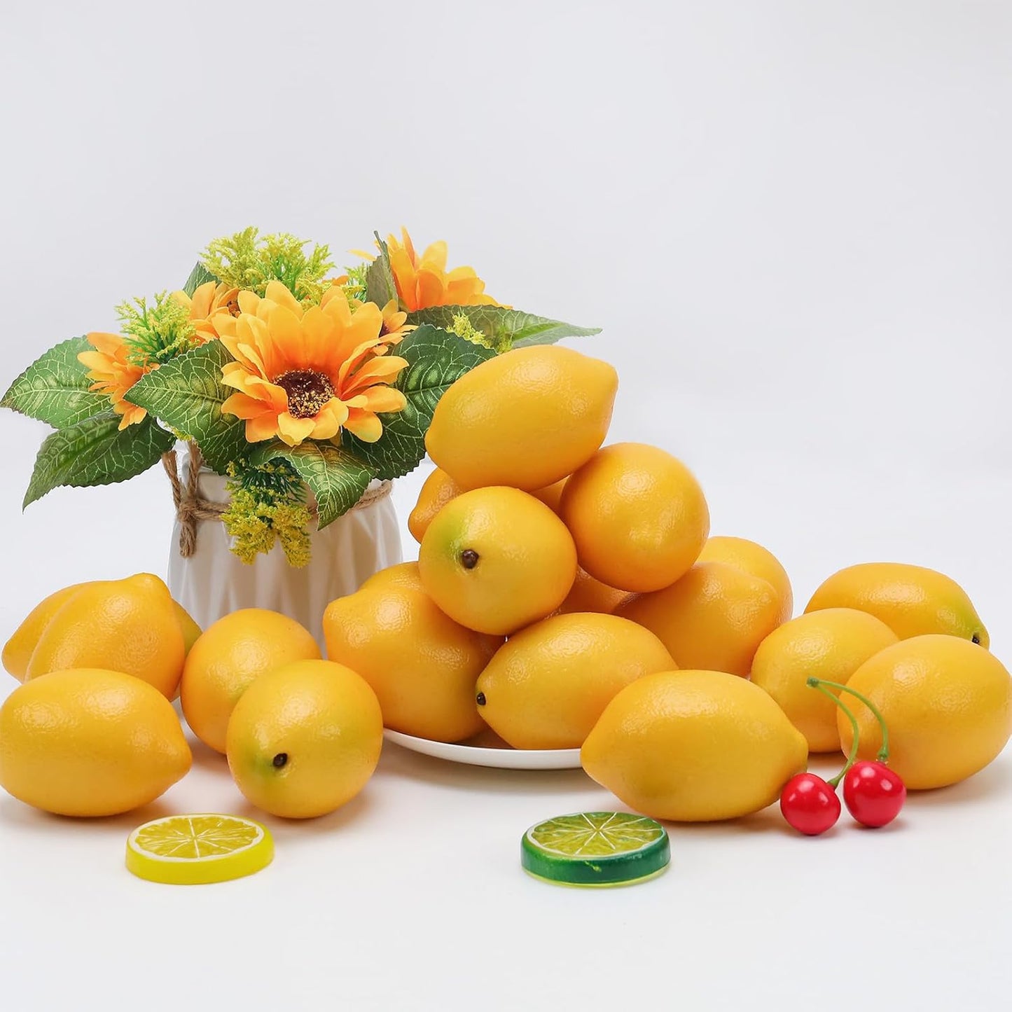 6pcs Artificial Peach Decoration Fake Nectarine Fruit Display Faux Lifelike Fruits Ornament Home Party Kitchen Christmas