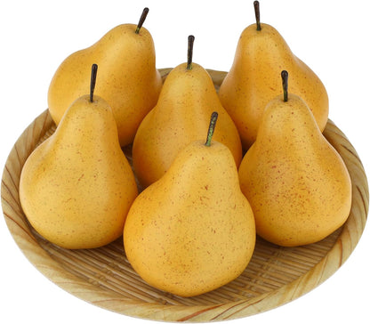 6pcs Artificial Peach Decoration Fake Nectarine Fruit Display Faux Lifelike Fruits Ornament Home Party Kitchen Christmas