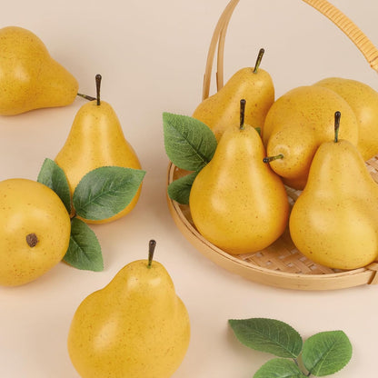 6pcs Artificial Peach Decoration Fake Nectarine Fruit Display Faux Lifelike Fruits Ornament Home Party Kitchen Christmas
