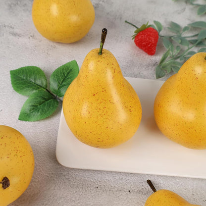 6pcs Artificial Peach Decoration Fake Nectarine Fruit Display Faux Lifelike Fruits Ornament Home Party Kitchen Christmas