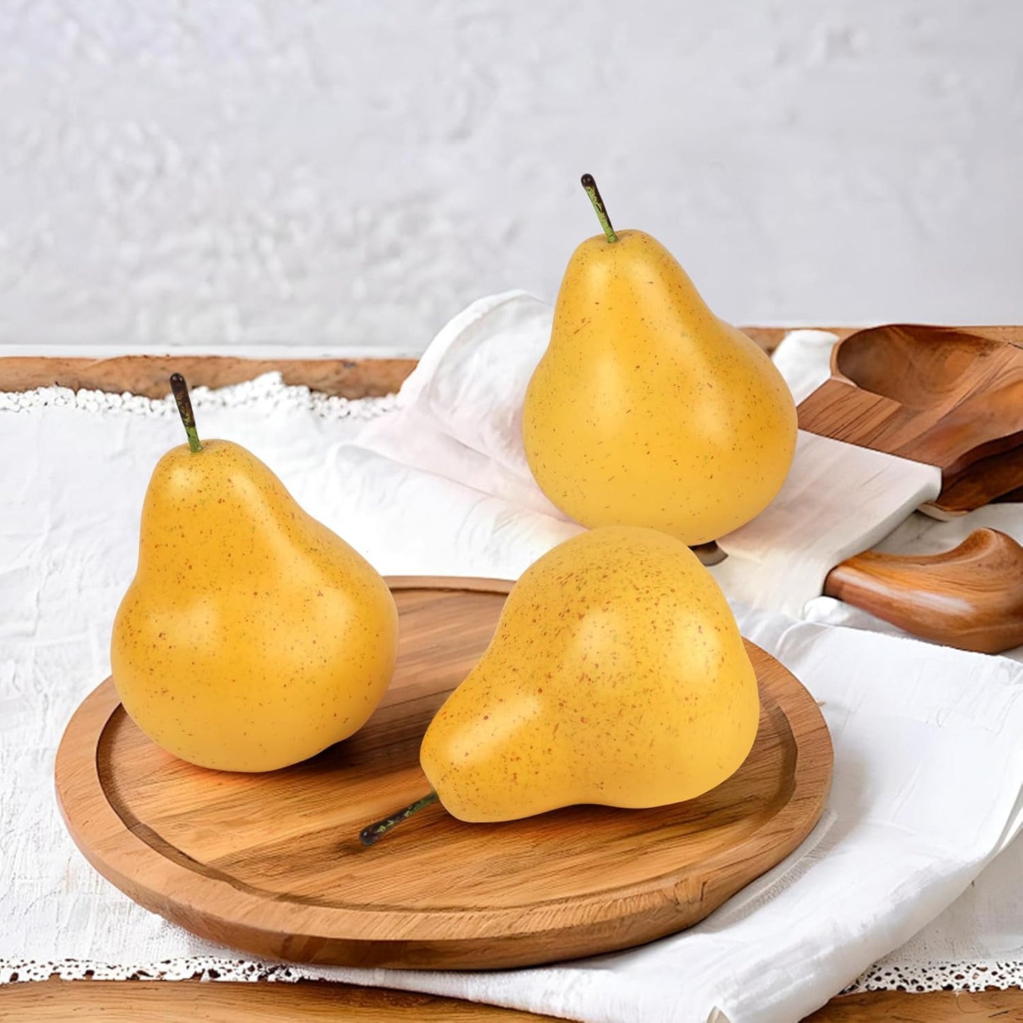6pcs Artificial Peach Decoration Fake Nectarine Fruit Display Faux Lifelike Fruits Ornament Home Party Kitchen Christmas