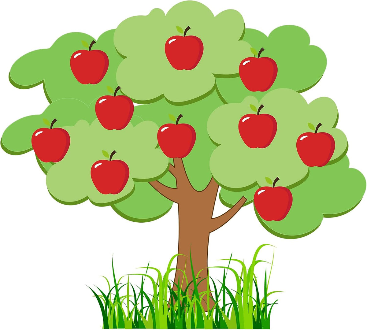 Apple Tree Bulletin Board Fall Cutout Classroom Church, Red