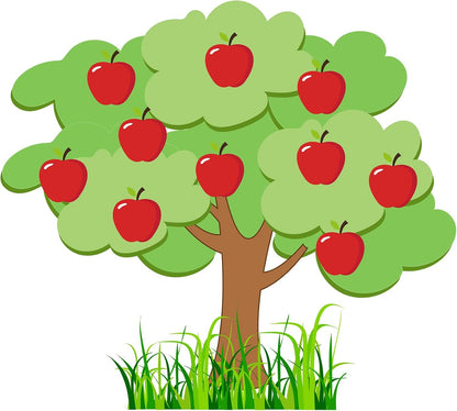 Apple Tree Bulletin Board Fall Cutout Classroom Church, Red