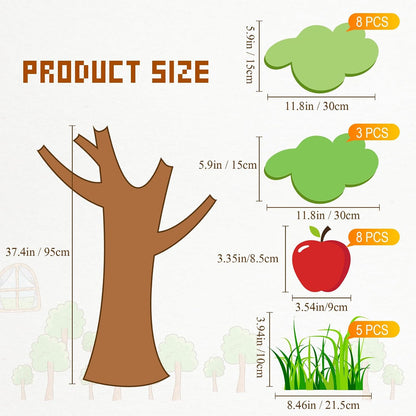 Apple Tree Bulletin Board Fall Cutout Classroom Church, Red