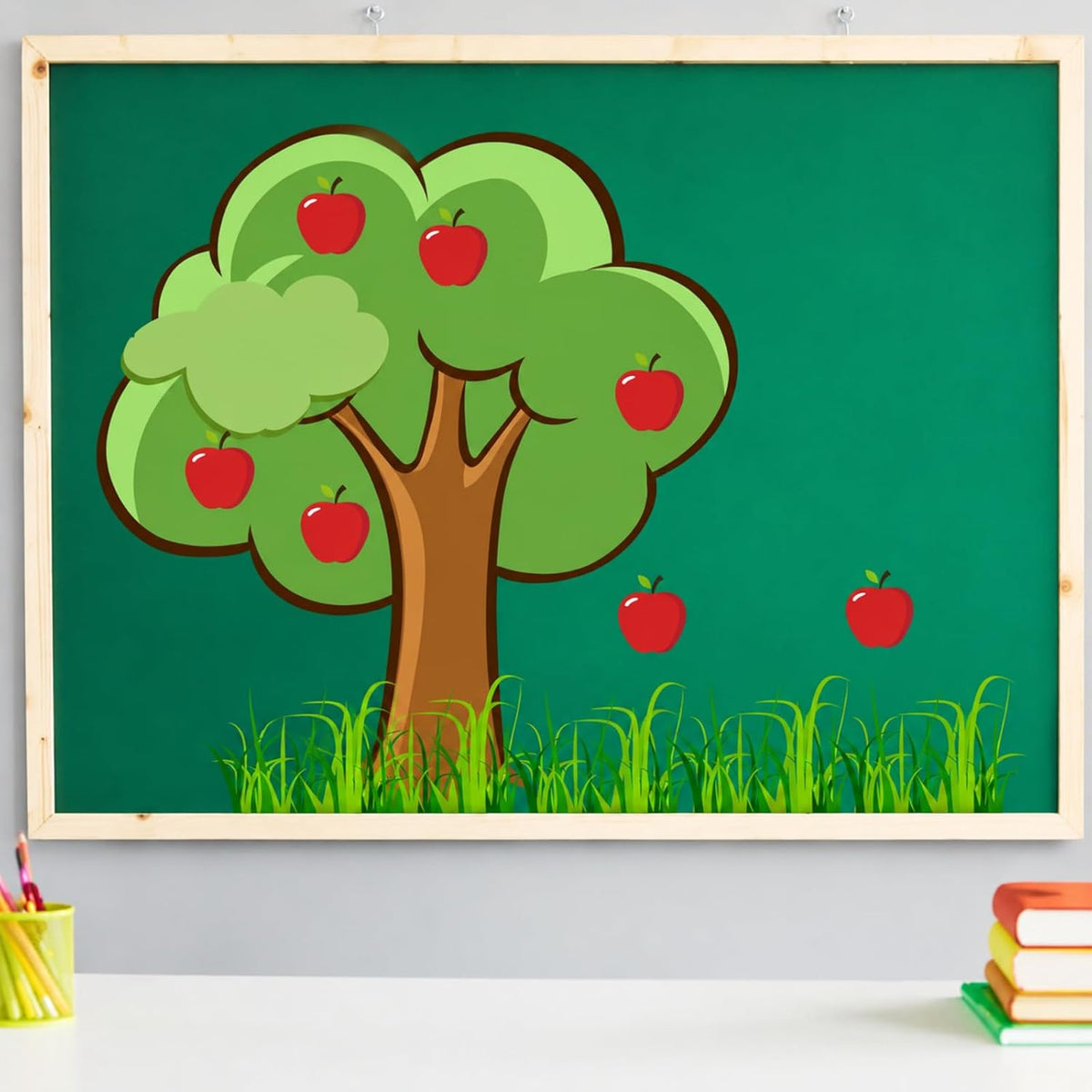 Apple Tree Bulletin Board Fall Cutout Classroom Church, Red