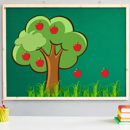 Apple Tree Bulletin Board Fall Cutout Classroom Church, Red