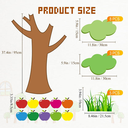 Apple Tree Bulletin Board Fall Cutout Classroom Church, Red