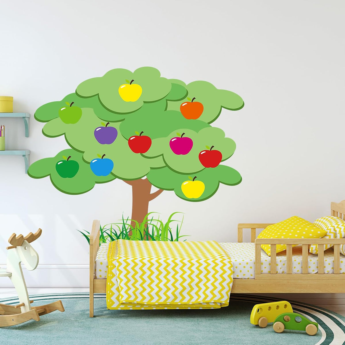 Apple Tree Bulletin Board Fall Cutout Classroom Church, Red
