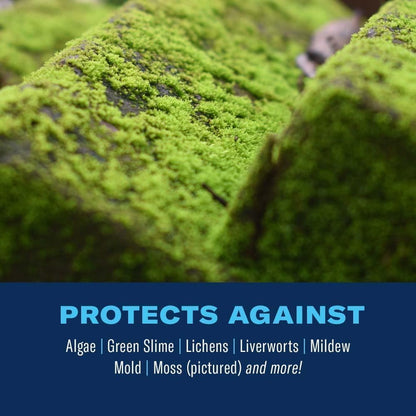 2-in-1 Moss and Algae Killer for Lawns, Moss Killer for Roofs, Patios, Decks, and Deck Cleaner, 32 oz