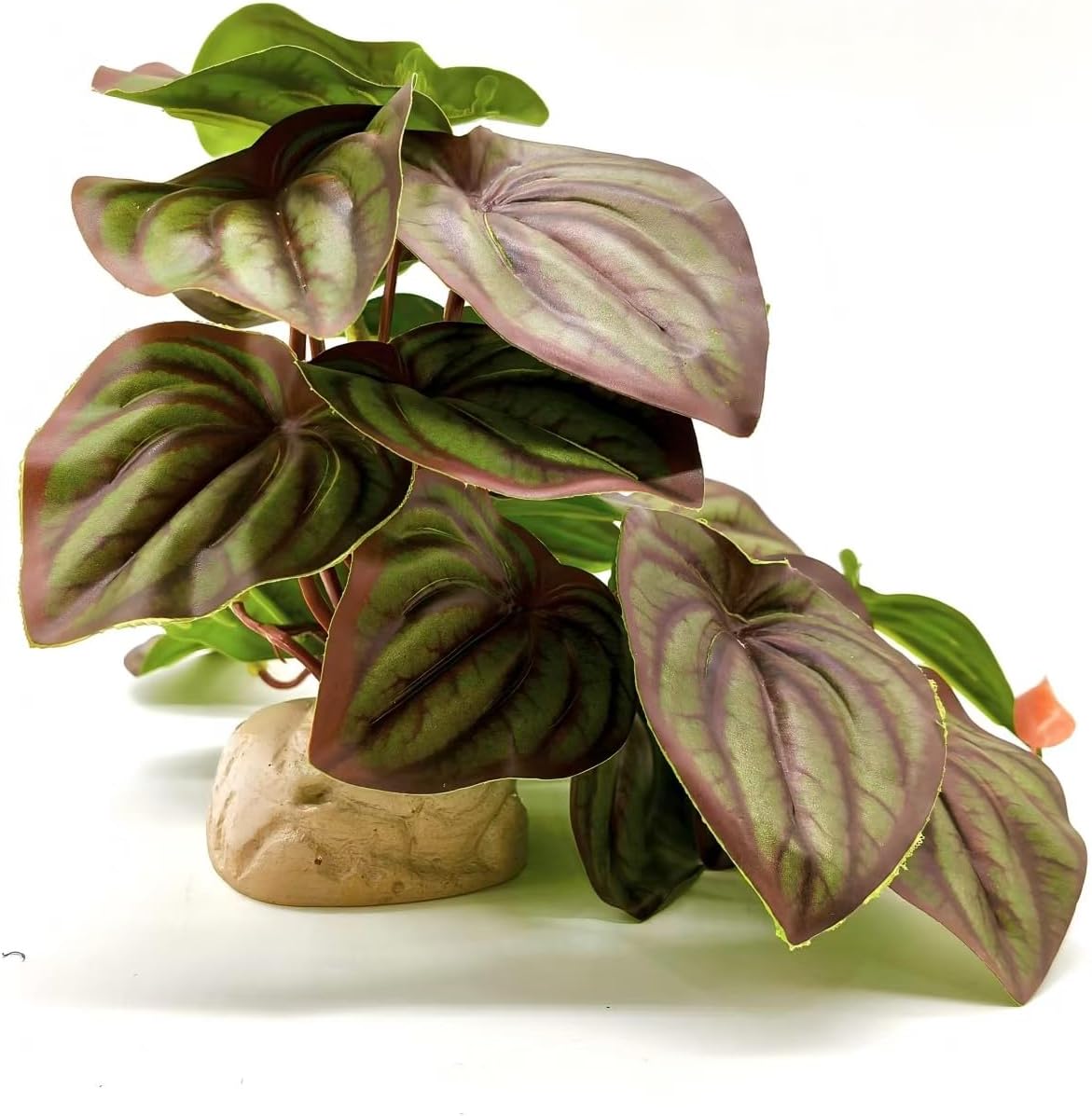 Fake Reptile Plants for Terrarium,Habitat Decor,Artificial Plant | Reptile Terrarium Decor,Fake Plants with Base for Bearded Dragon Gecko Tortoise Snake Tank Accessories-Monstera