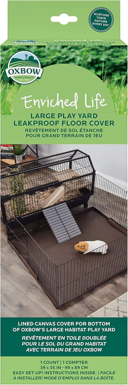 Oxbow Play Yard Floor Cover, Guinea Pig Cage Liner, Leakproof, 39 x 35 in